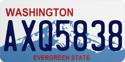 WA license plate AXQ5838