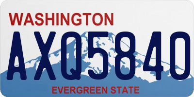 WA license plate AXQ5840
