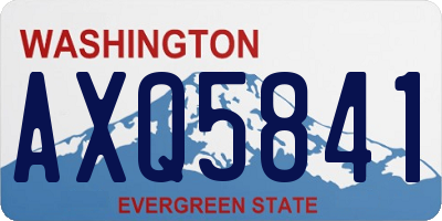 WA license plate AXQ5841