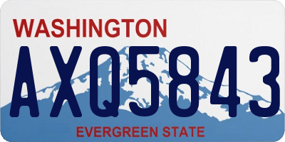 WA license plate AXQ5843