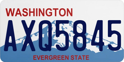 WA license plate AXQ5845