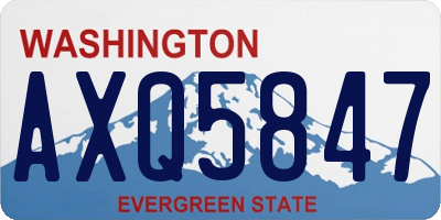 WA license plate AXQ5847