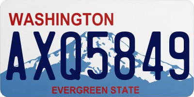 WA license plate AXQ5849