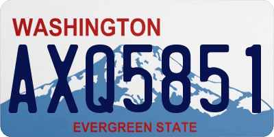 WA license plate AXQ5851