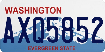 WA license plate AXQ5852