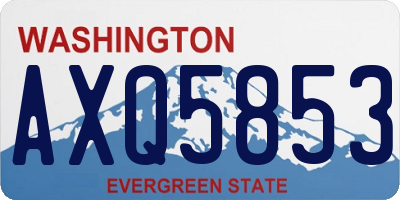 WA license plate AXQ5853