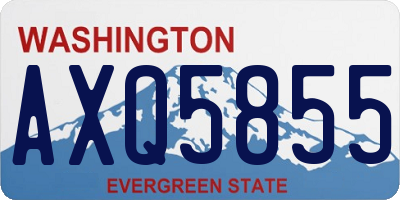 WA license plate AXQ5855
