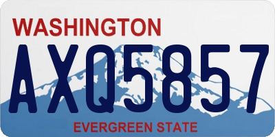 WA license plate AXQ5857