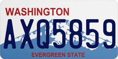 WA license plate AXQ5859