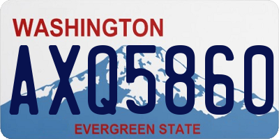 WA license plate AXQ5860