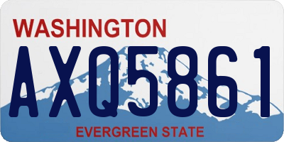 WA license plate AXQ5861