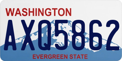 WA license plate AXQ5862