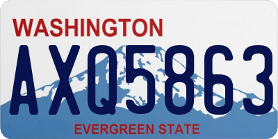 WA license plate AXQ5863