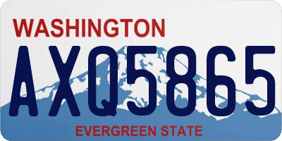 WA license plate AXQ5865