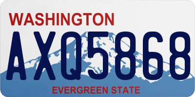 WA license plate AXQ5868