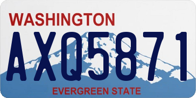 WA license plate AXQ5871