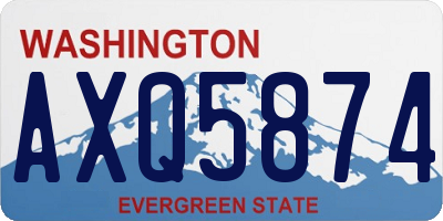 WA license plate AXQ5874