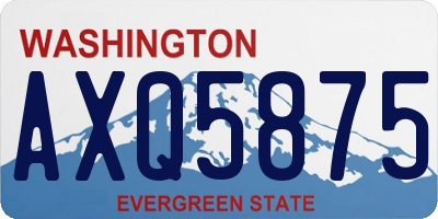 WA license plate AXQ5875