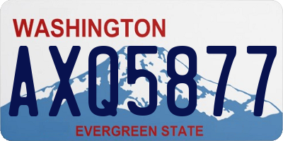 WA license plate AXQ5877