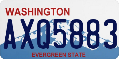 WA license plate AXQ5883