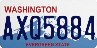 WA license plate AXQ5884