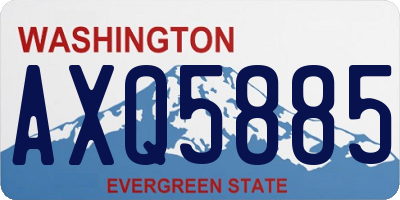 WA license plate AXQ5885