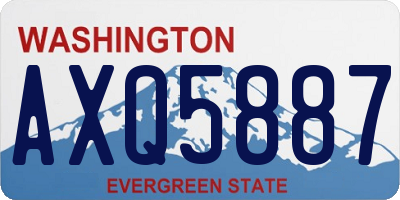 WA license plate AXQ5887