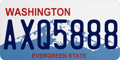 WA license plate AXQ5888