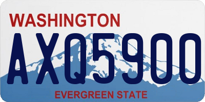 WA license plate AXQ5900
