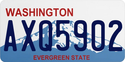 WA license plate AXQ5902