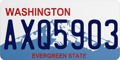 WA license plate AXQ5903