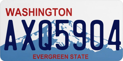 WA license plate AXQ5904