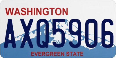 WA license plate AXQ5906