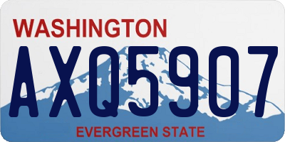 WA license plate AXQ5907