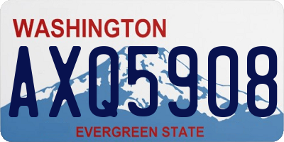 WA license plate AXQ5908