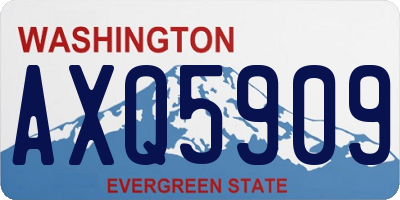 WA license plate AXQ5909