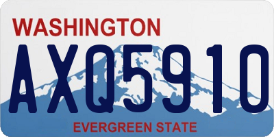 WA license plate AXQ5910