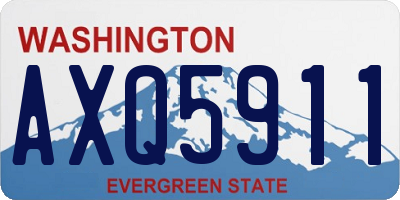 WA license plate AXQ5911