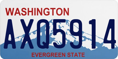 WA license plate AXQ5914