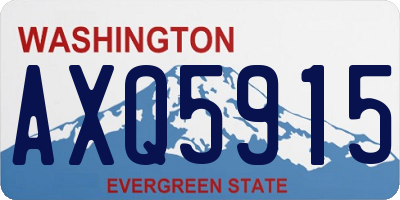WA license plate AXQ5915