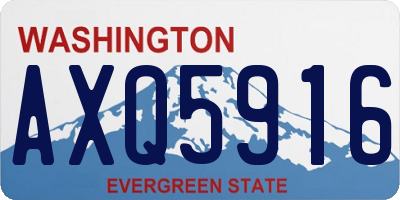 WA license plate AXQ5916