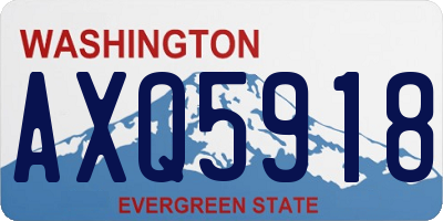 WA license plate AXQ5918