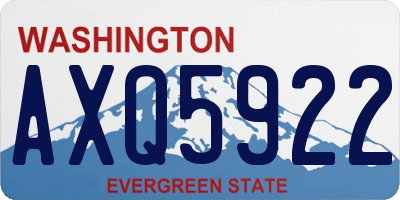 WA license plate AXQ5922