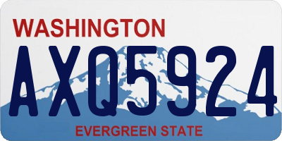 WA license plate AXQ5924