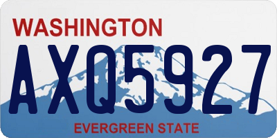 WA license plate AXQ5927