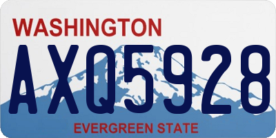 WA license plate AXQ5928
