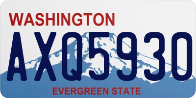 WA license plate AXQ5930