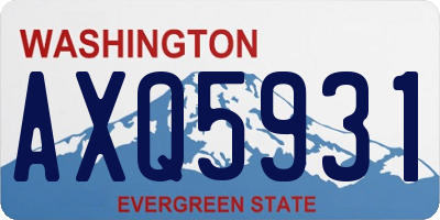 WA license plate AXQ5931
