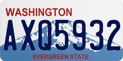 WA license plate AXQ5932