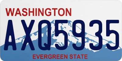 WA license plate AXQ5935